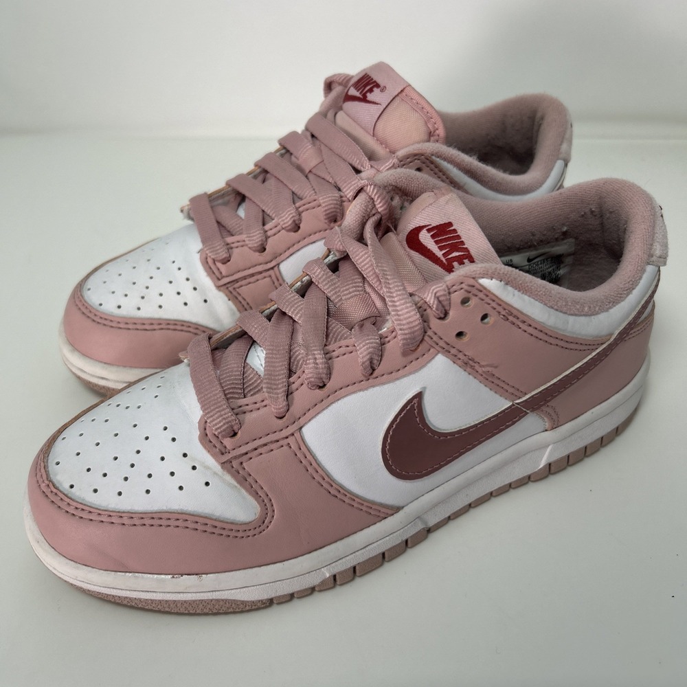Nike Dunk Low Sneakers "Pink Glaze"‎ (GS) Sz 5Y Wmns Sz 6.5 Wht/Pink DO6485-600